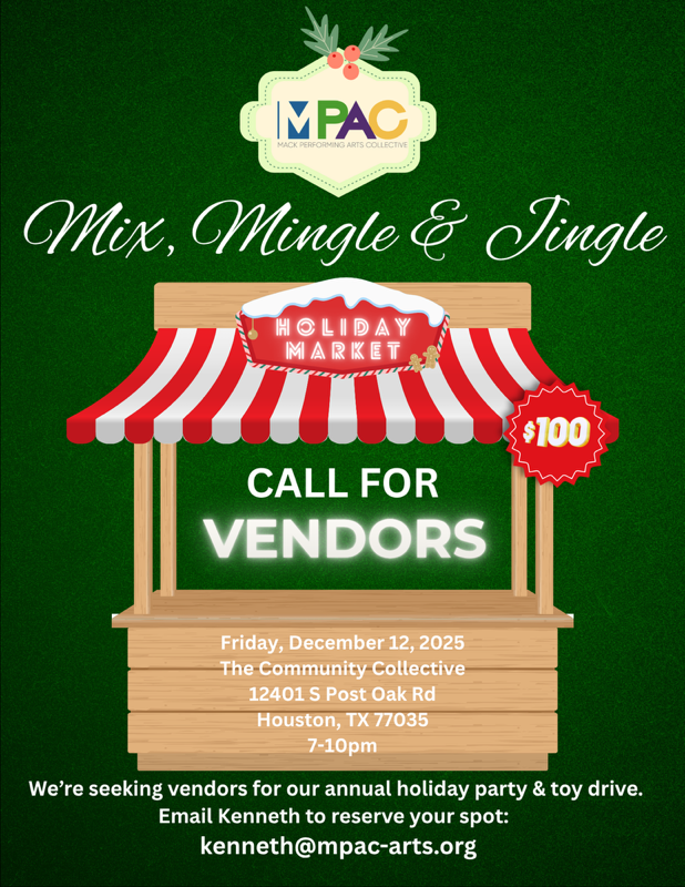 Poster: MPAC holiday market, 