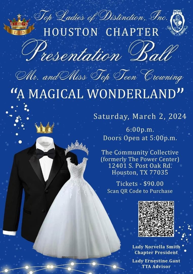 A poster for a presentation ball called a magical wonderland