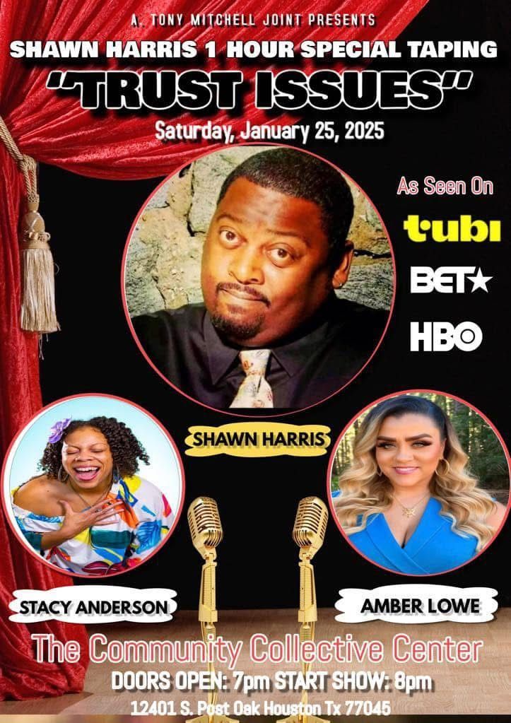 A poster for a 1 hour special taping of trust issues