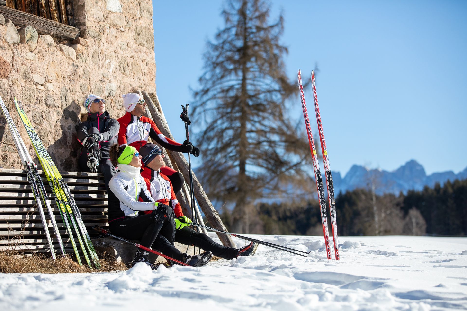 Cross-country skiing in Deutschnofen and at the Lavazè Pass