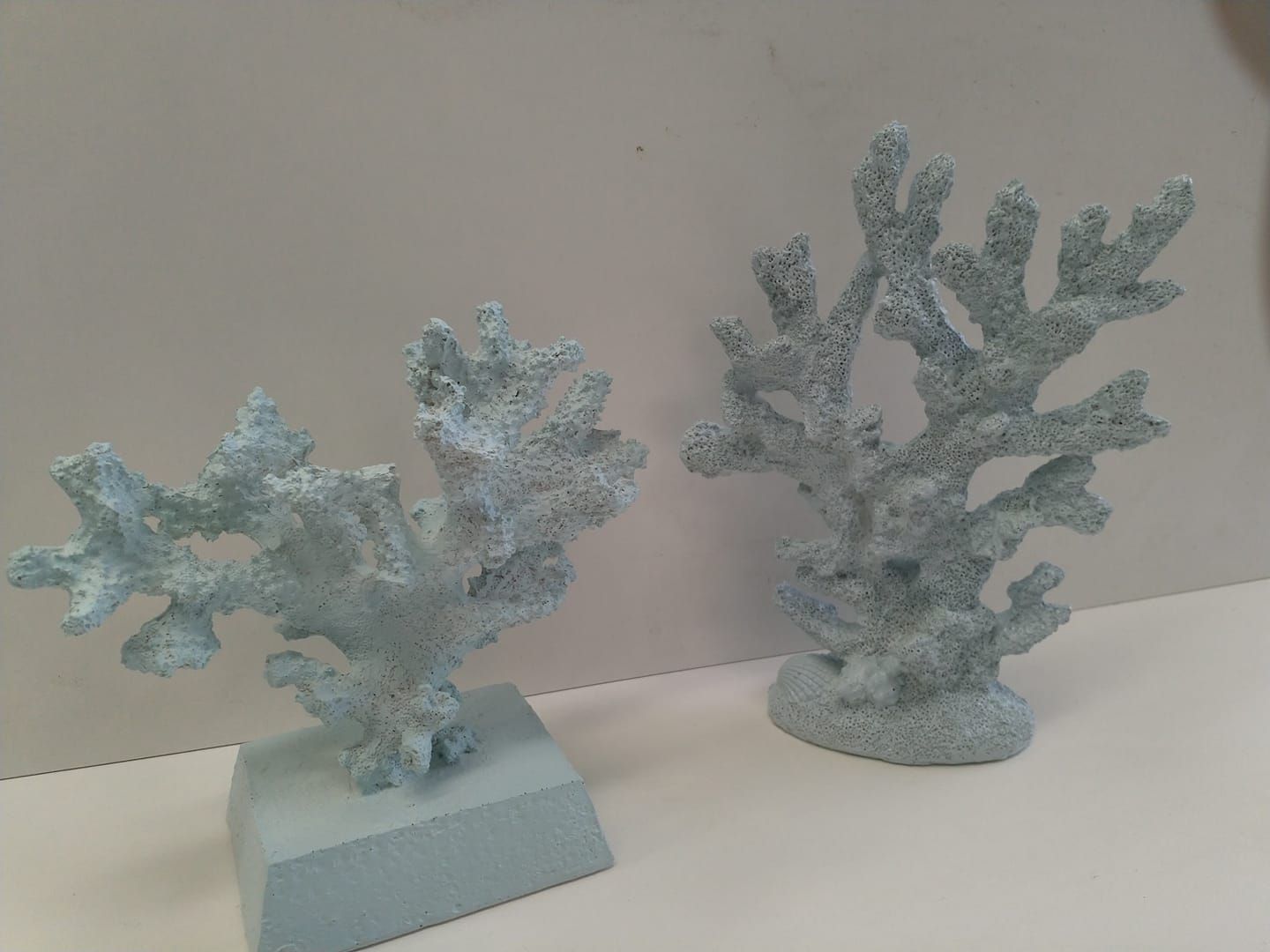 Two coral sculptures are sitting on a white table. — Dynamic 2-Pack In Rockville, QLD