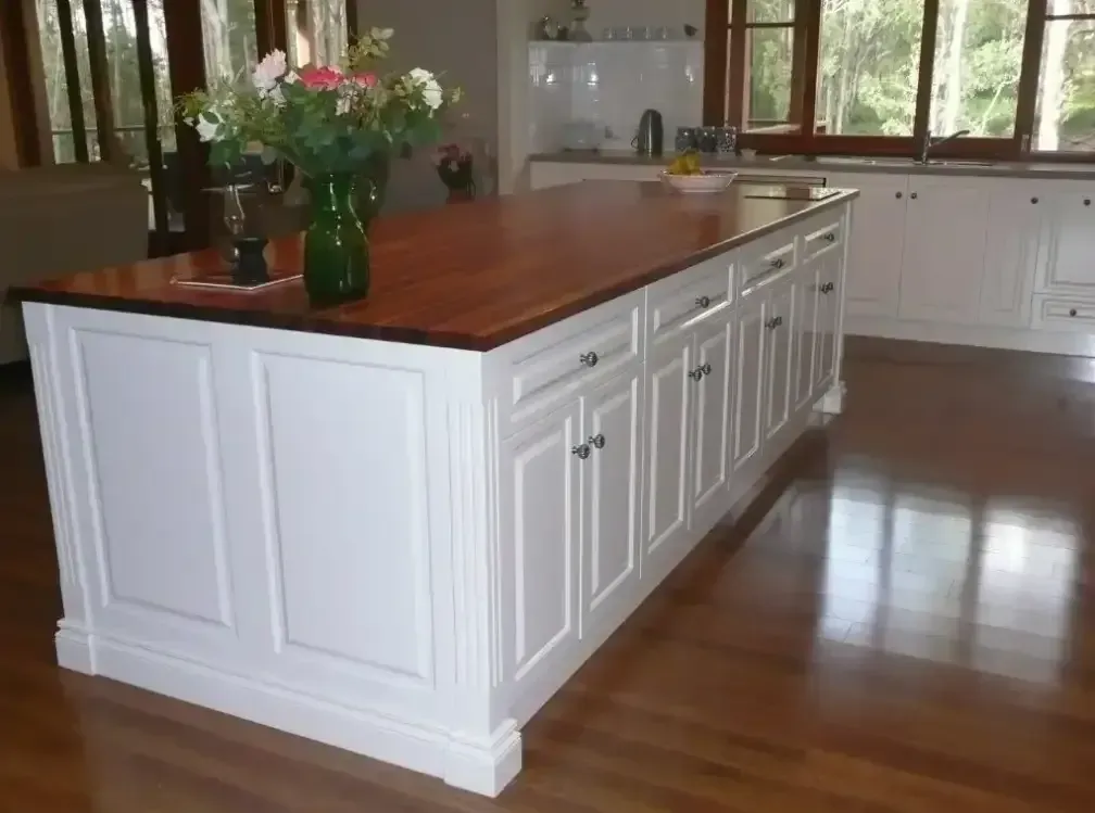 A Pair of White Cabinet Doors With Black Handles on a White Background — Dynamic 2-Pack In Rockville, QLD