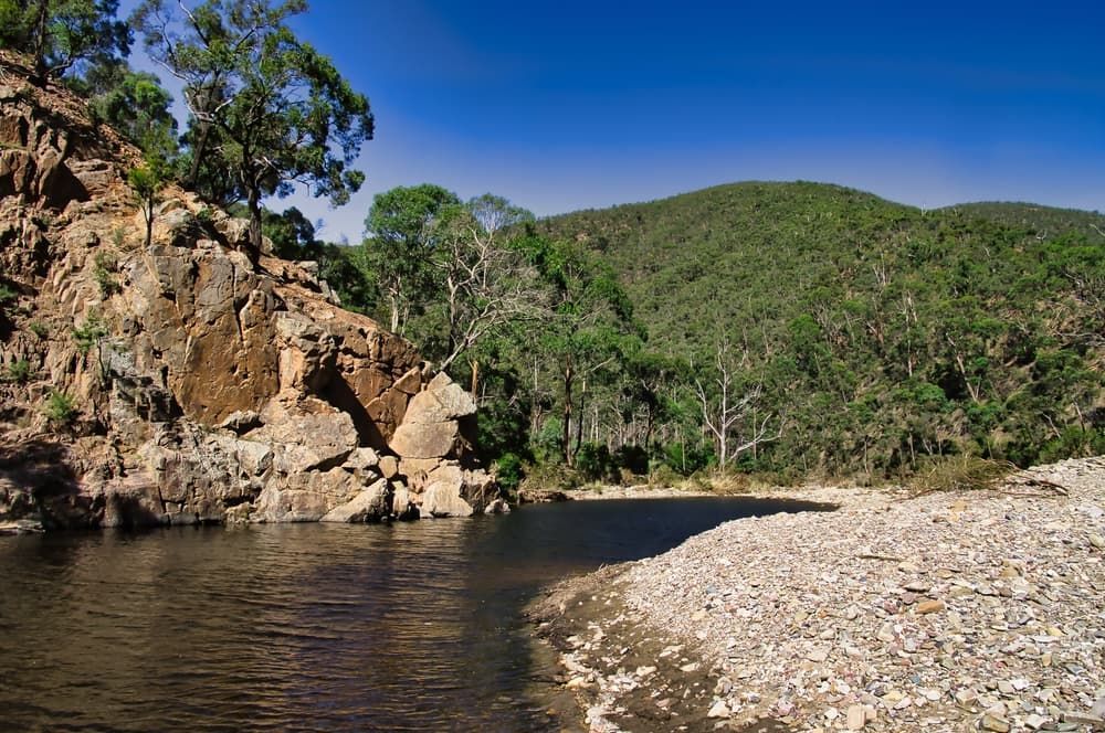 River Surrounded by Rocks and Trees  — Safety Fence Australia in Lennox Head, NSW