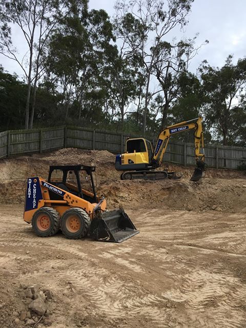 Bobcat And Exc On Job — Landscaping Supplies in Gladstone, QLD