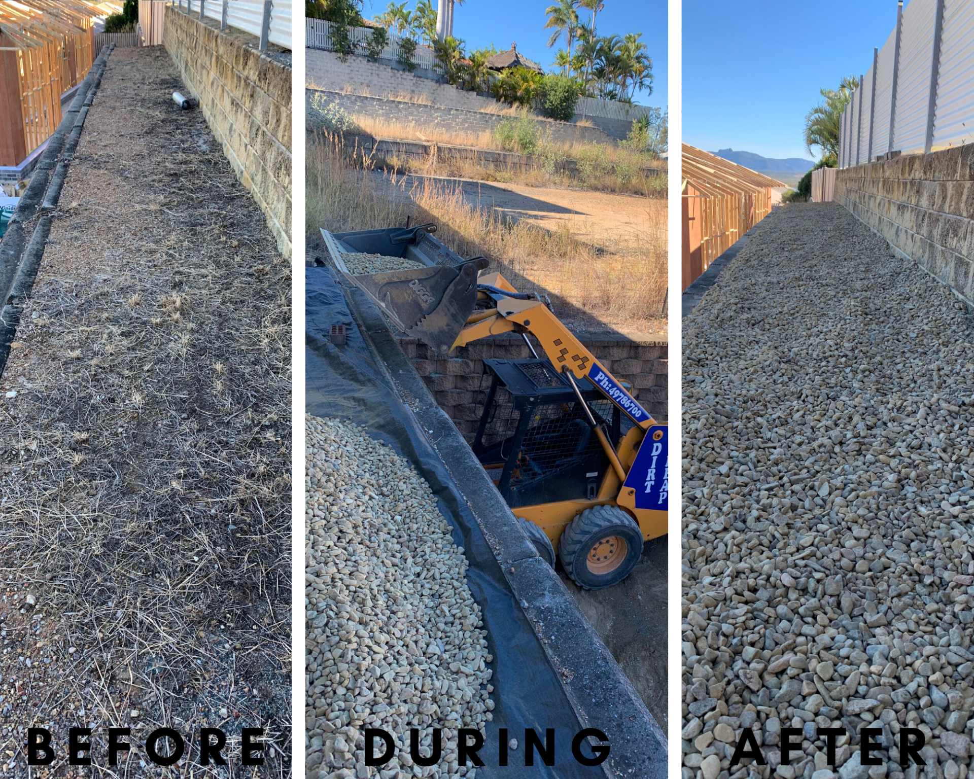 Job 1 Collage — Landscaping Supplies in Gladstone, QLD