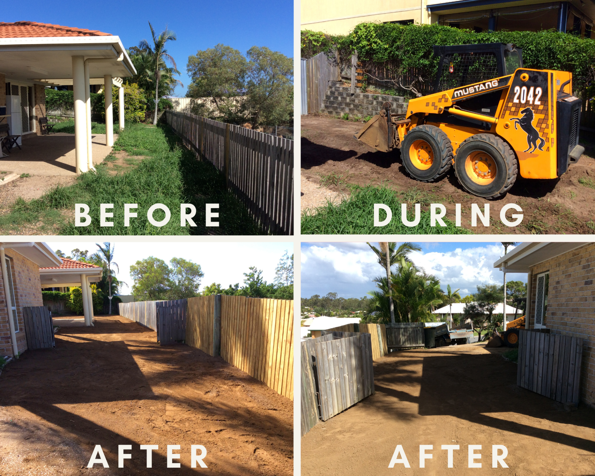 Job 2 Collage — Landscaping Supplies in Gladstone, QLD