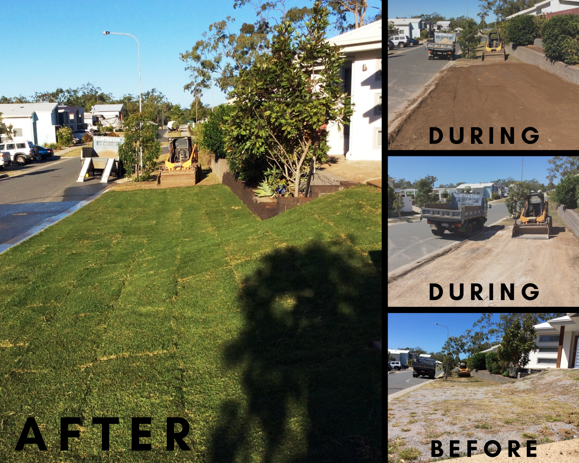 Job 6 Collage — Landscaping Supplies in Gladstone, QLD