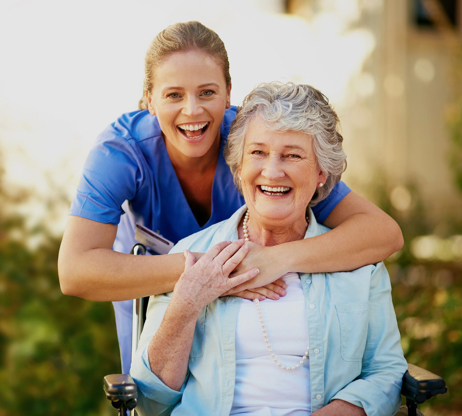 Happy Senior and her Nurse — Little Rock, AR — Care IV Home Health