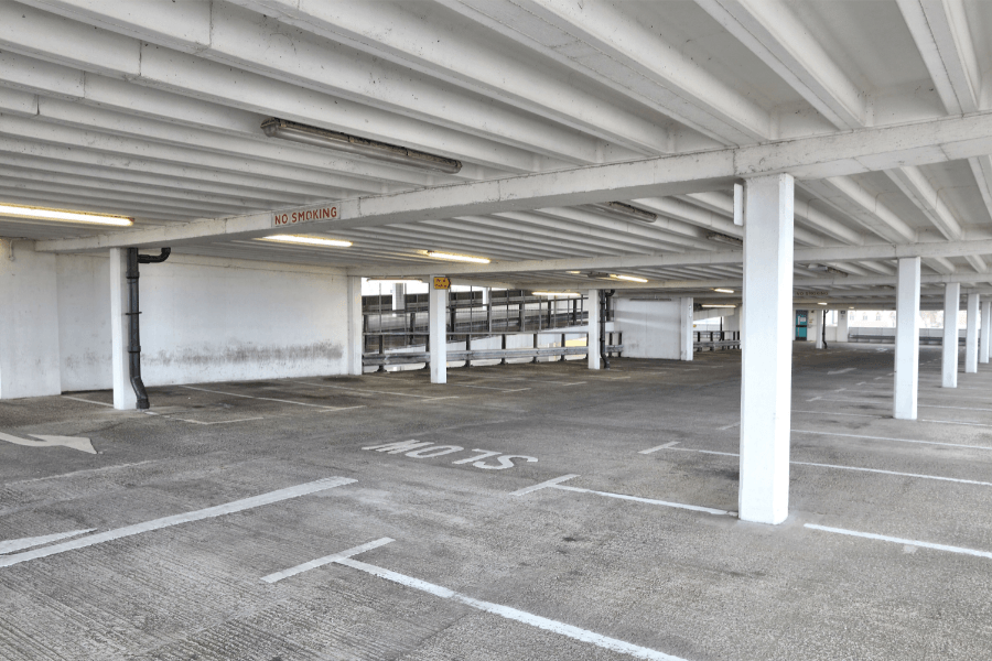 concrete parking lot