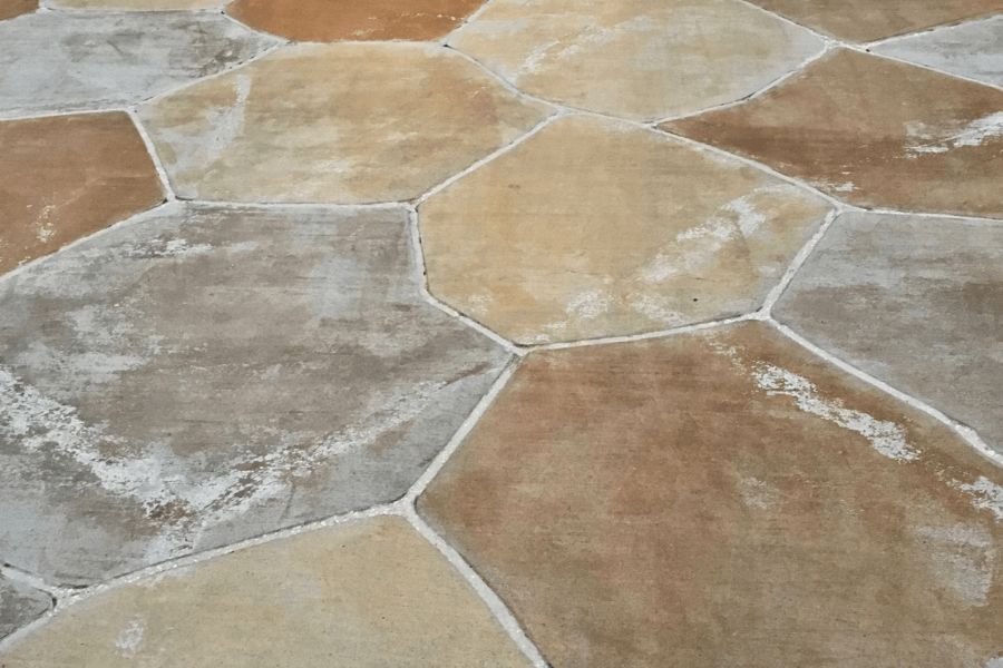 stamped decorative concrete finish