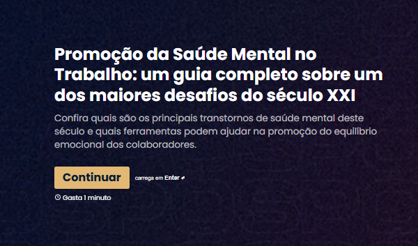 Promoção da Saúde Mental no Trabalho