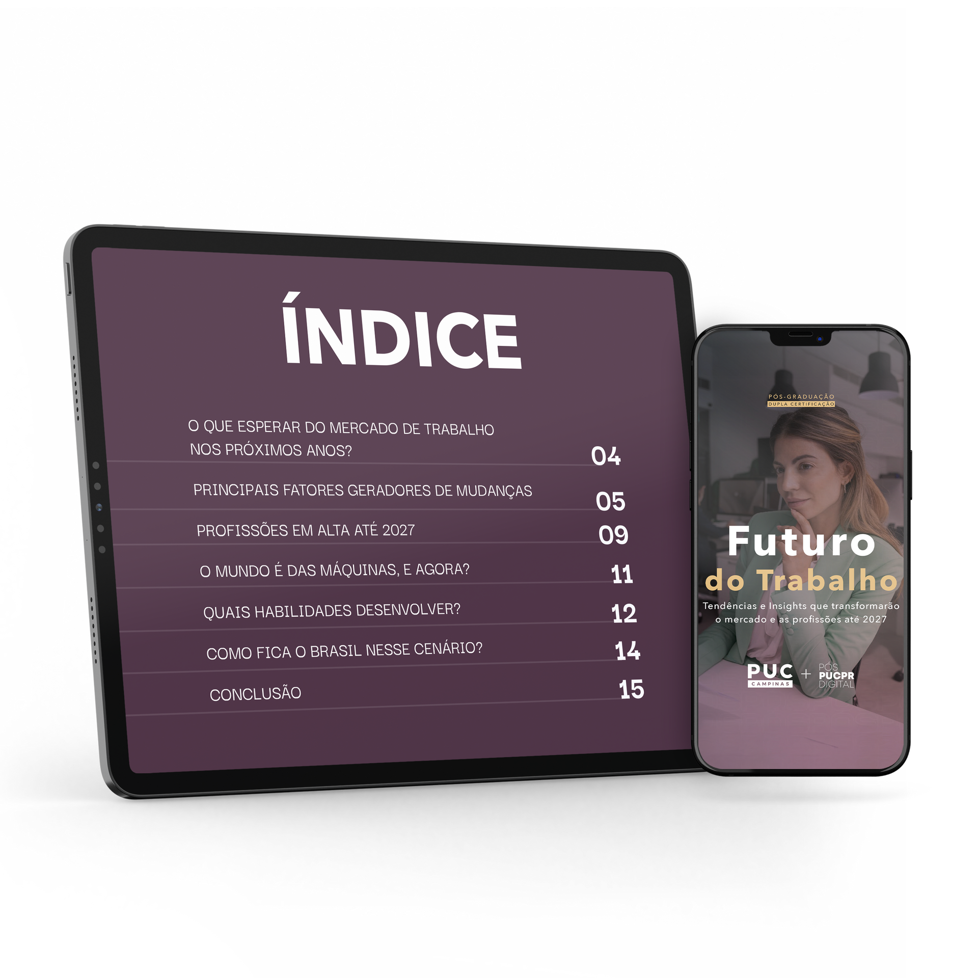 A tablet with a screen that says o impacto da inteligencia artificial na saúde on it.