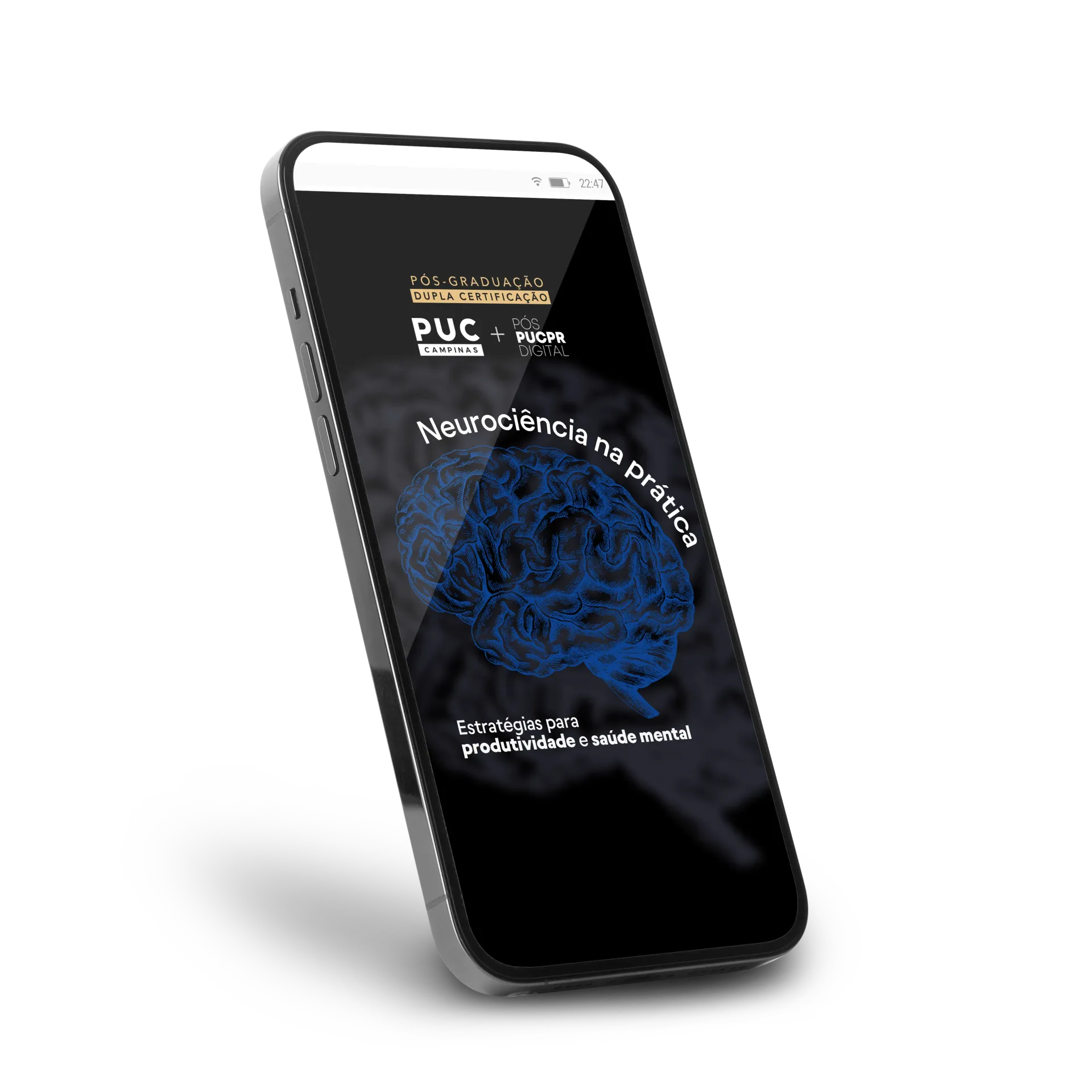 A tablet with a screen that says o impacto da inteligencia artificial na saúde on it.