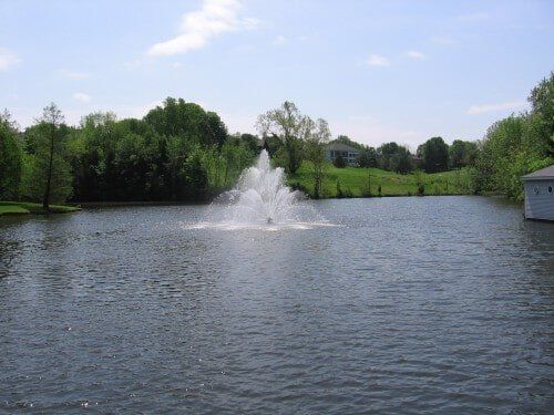 Fountain in the lake — Lakes in Lexington KY