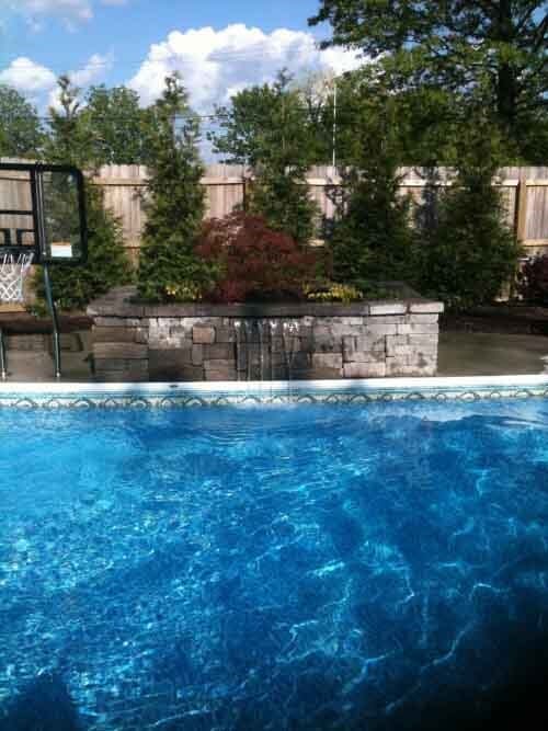 Water fountain above the pool — Water fountain repair in Lexington KY