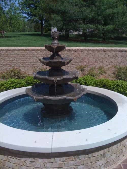 Circular fountain — Water fountain repair in Lexington KY