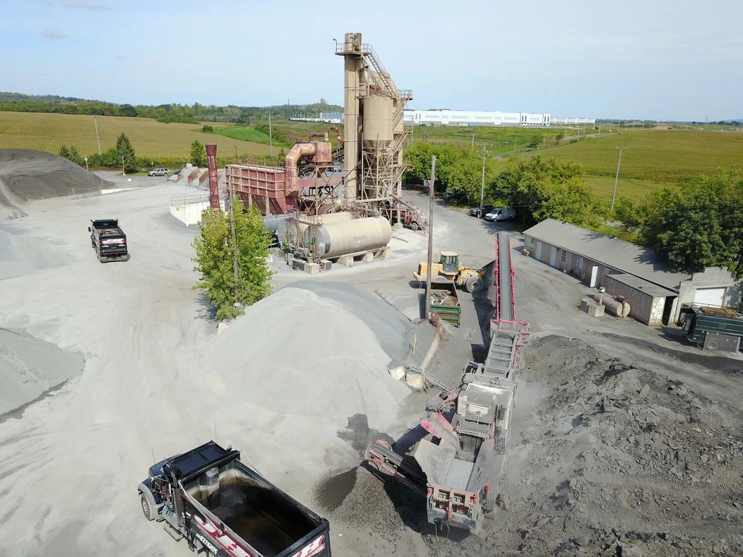 Stockpiled Asphalt on Manufacturing Plant — Bethlehem, PA — West Truckers Franchise, LLC