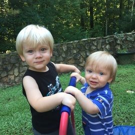 Montessori children playing outdoors