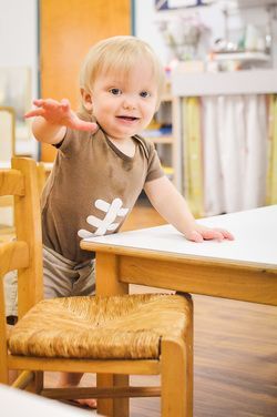 Montessori child in the classroom