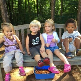 Montessori children during outdoor time