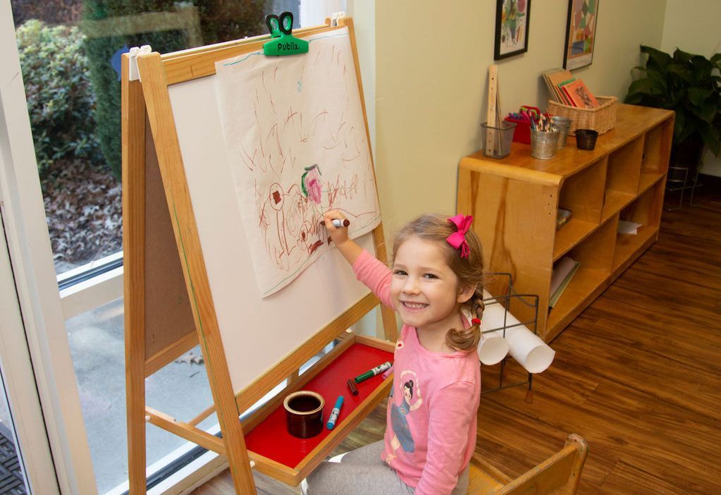 Montessori child drawing