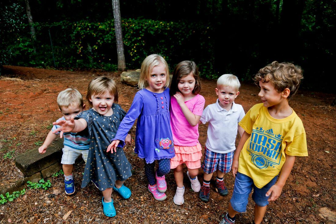 Montessori children during outdoor time