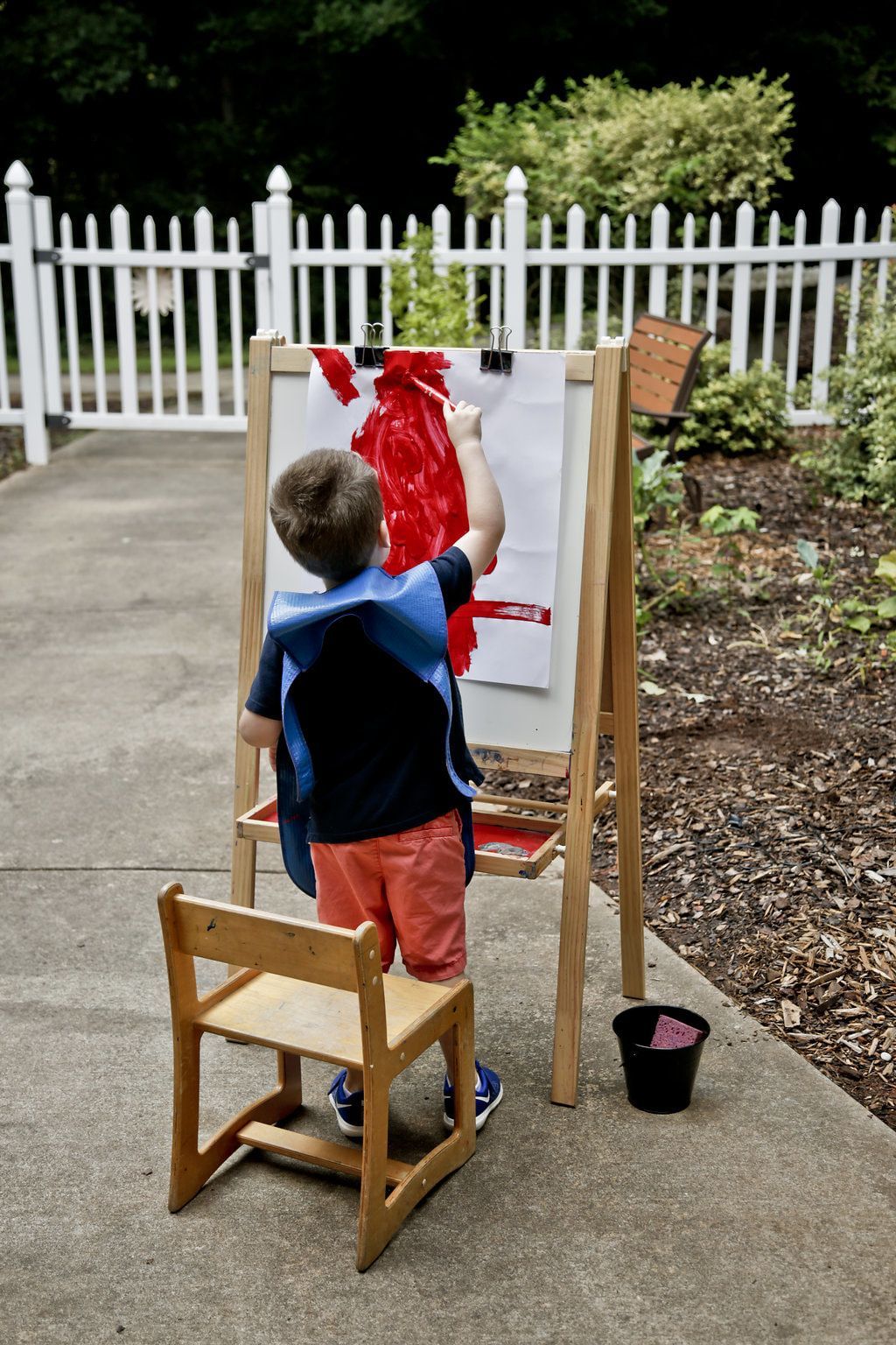 Montessori child painting