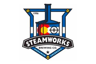A logo for steamworks brewing co. in colorado