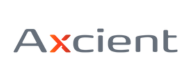 the axcient logo is on a white background .