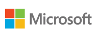 the microsoft logo is on a white background .