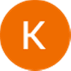 the letter k is in an orange circle on a white background .