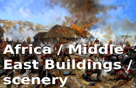 Modern and historical buildings covering Africa and the Middle East both modern and historical