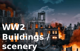 WW2 themed buildings and scenery