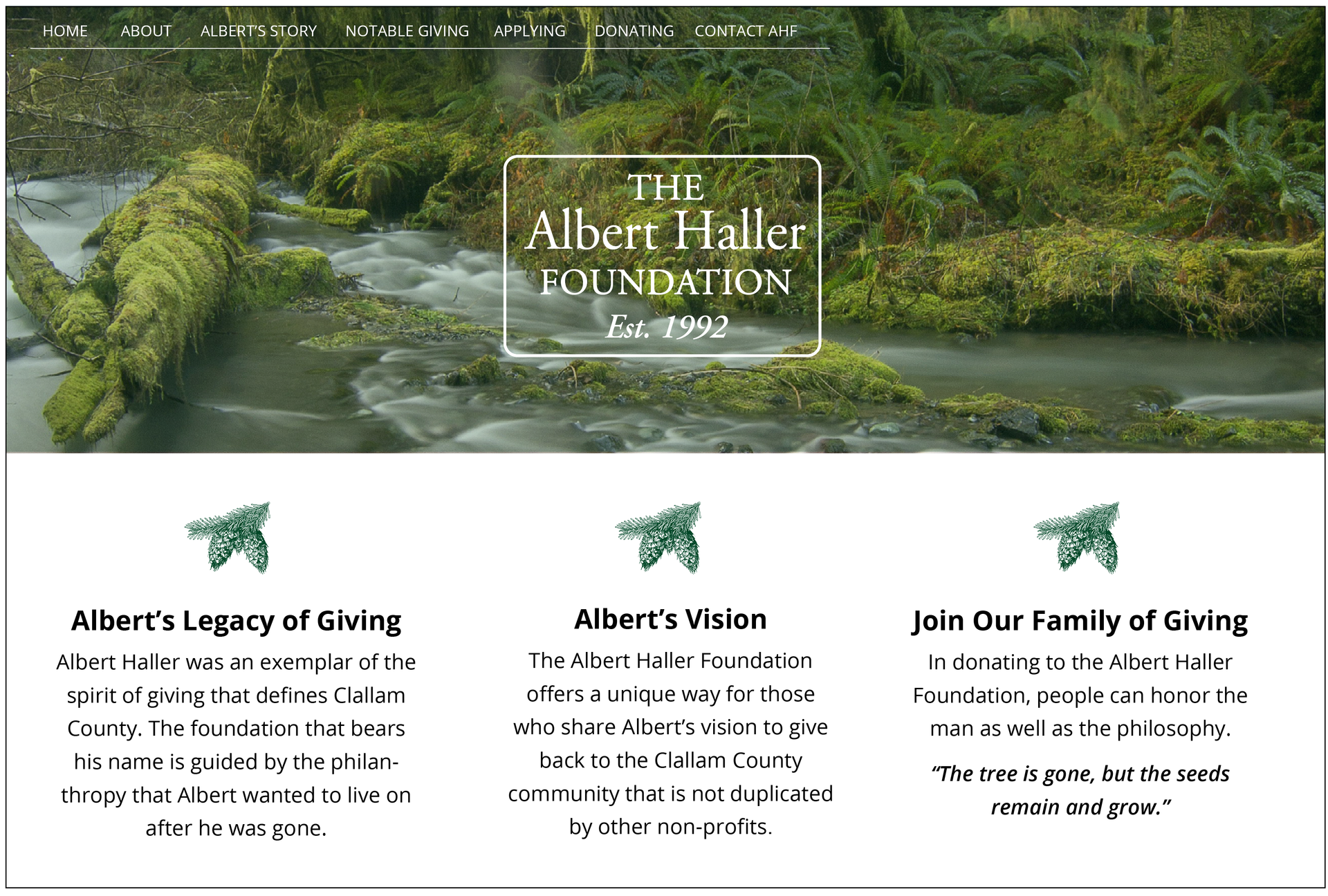 Albert Haller Foundation web site