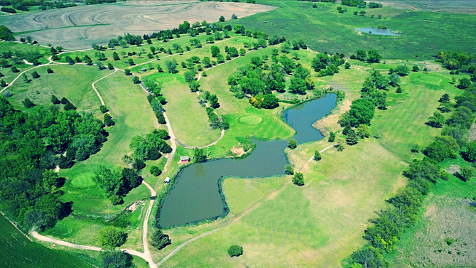 Lindsborg Golf Course Arial Shot