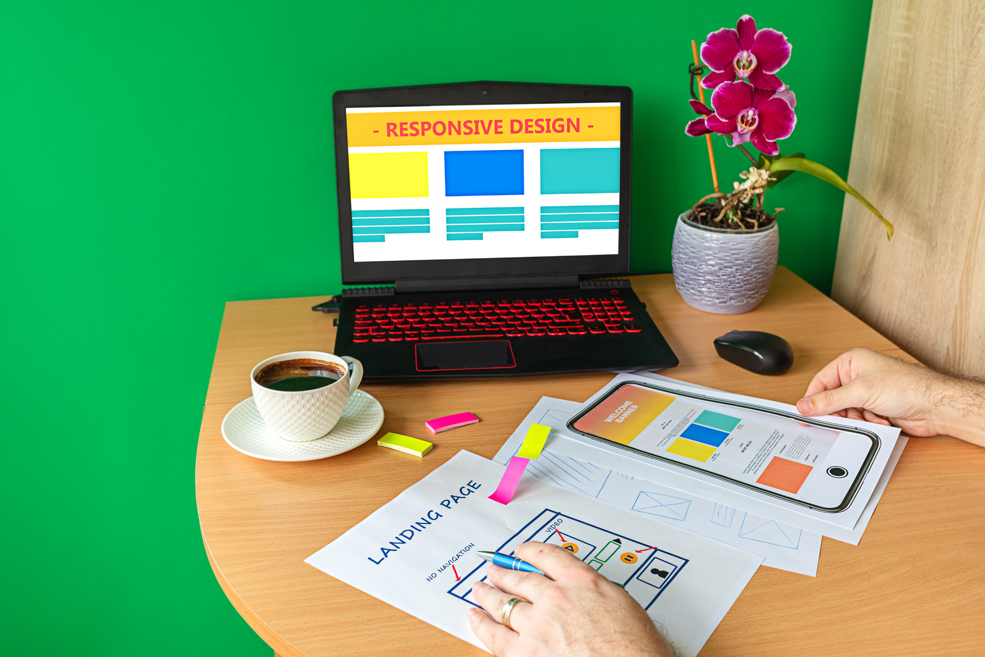 Landing page design 