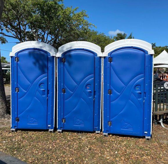 Blue Portable Toilets — Miami, FL — A.E.S. Portable Sanitation, Inc.