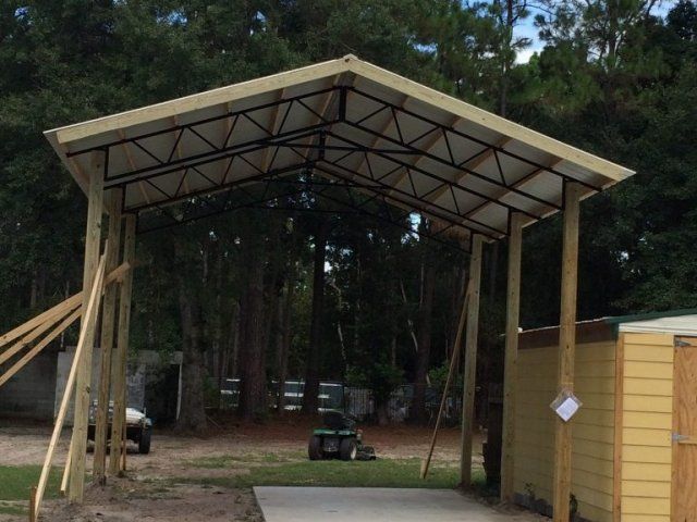 Pole barn cover construction Panama City, FL