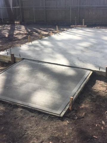 Concreate slabs for portable sheds in Panama City, FL