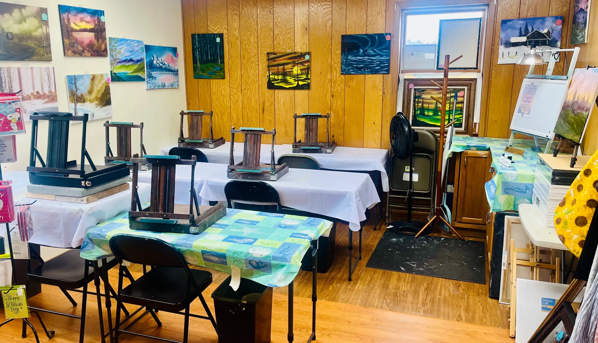 An advertisement for bob ross paint just like in one day