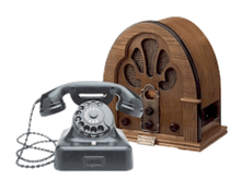 antique dial phone-radio