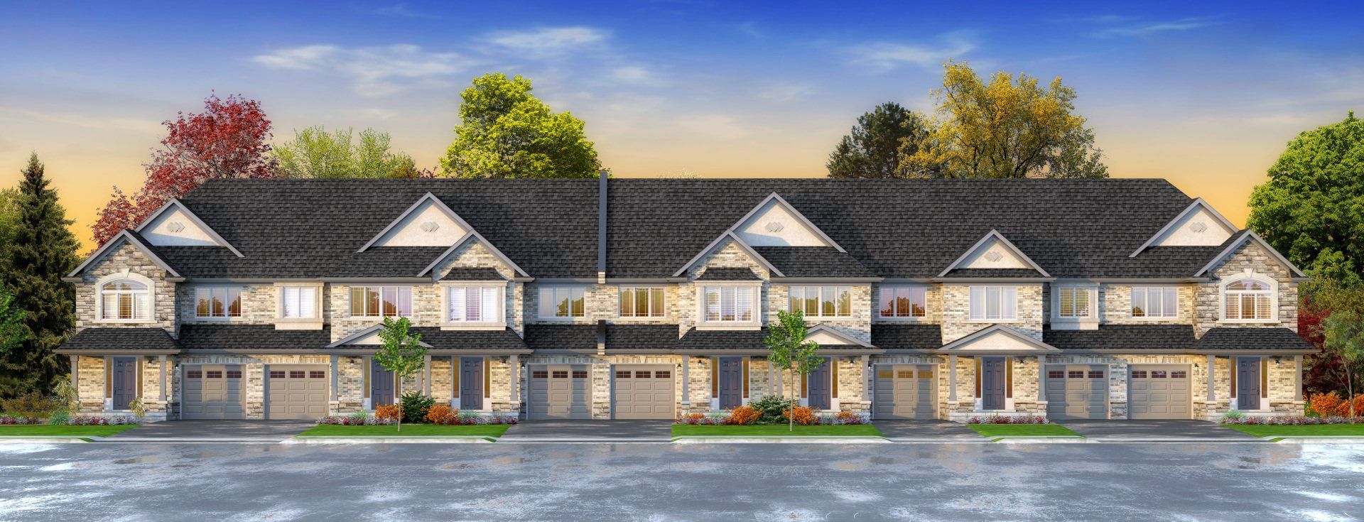 Greenview Villa Townhome Exterior Elevations