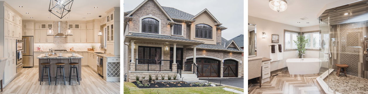 interior and exterior images of new homes