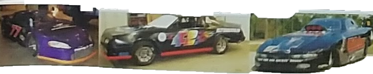 a purple car , a black car , and a blue car are shown in a collage .