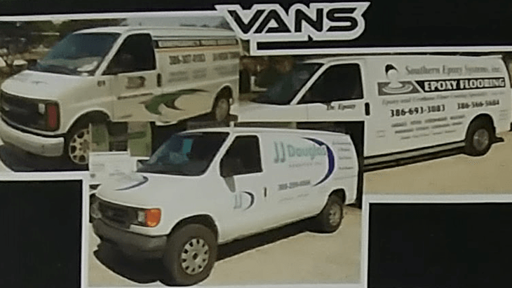 a van with the word vans on it