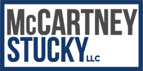 McCartney Stucky LLC logo in a blue box, with gray text on a white background.