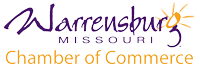 The logo for the warrensburg missouri chamber of commerce