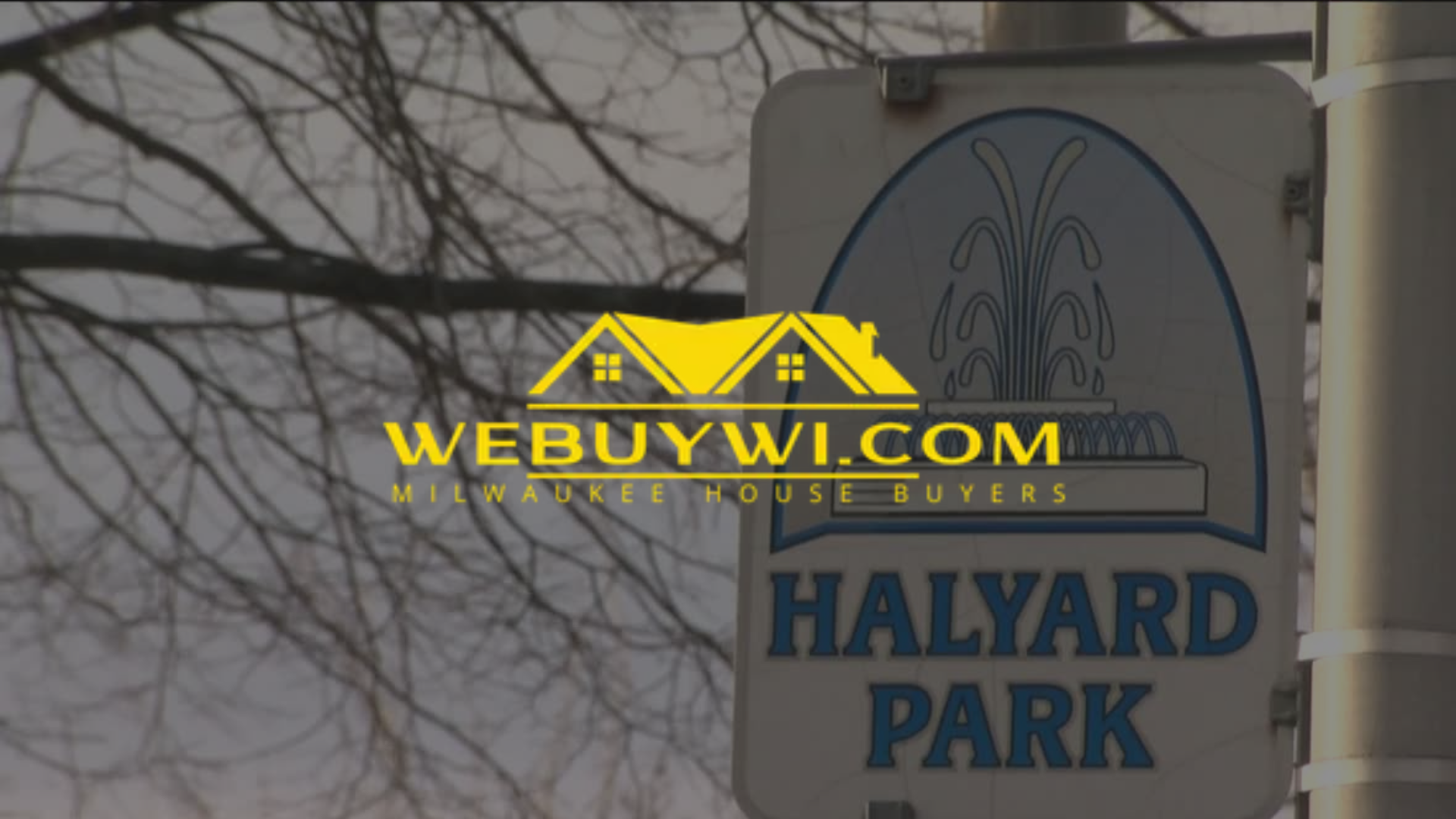 Halyard Park sign with logo overlay of