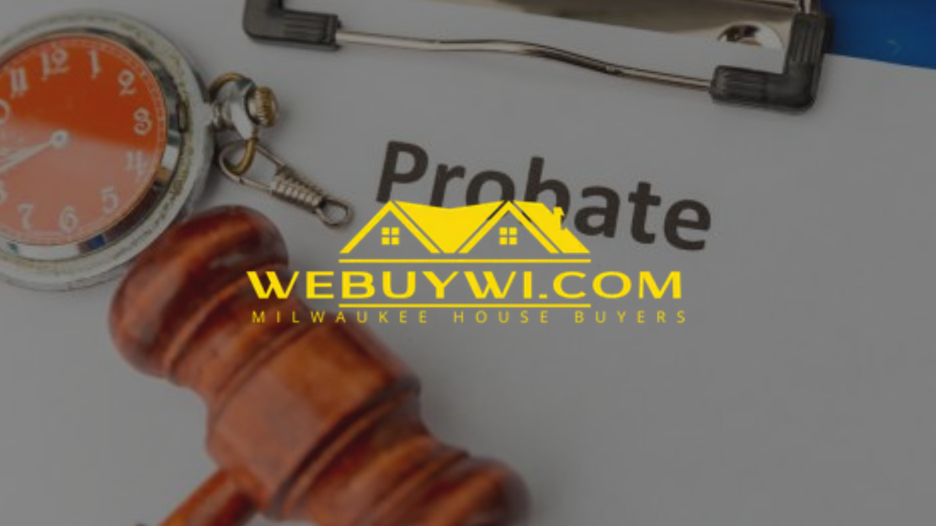 Gavel, clock, and document labeled 