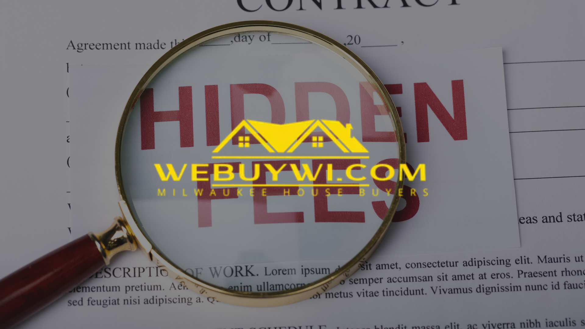 Magnifying glass over a document with 